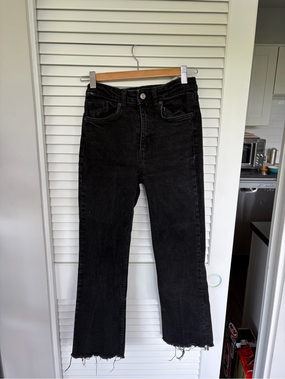 black straight leg Zara jeans size 4